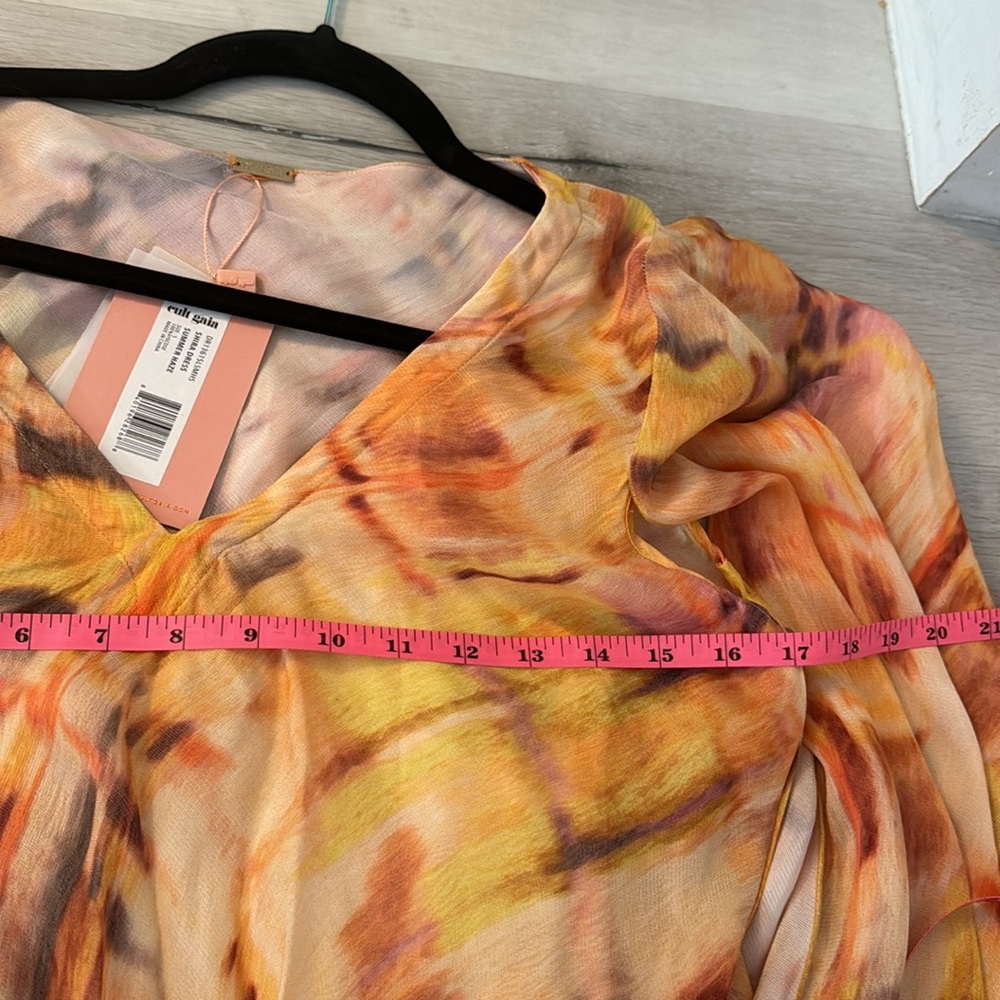 Cult Gaia NWT Shira Summer Haze Dress MSRP$620 in 100% Viscose with inside Slip. - Picture 10 of 11